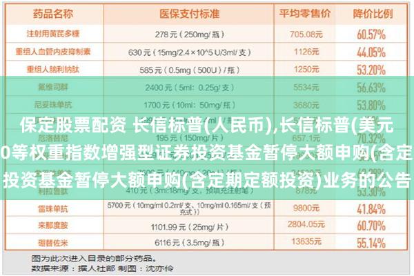 保定股票配资 长信标普(人民币),长信标普(美元): 长信美